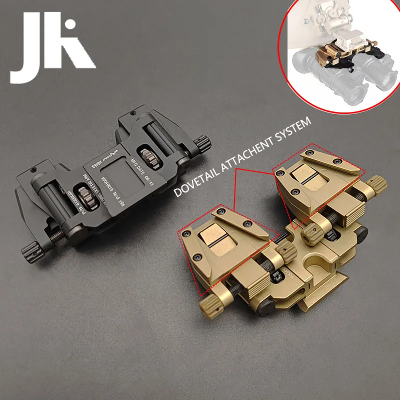 SOTAC Binocular Bridge NVG Mount System, accesorios para casco táctico, hecho de aluminio CNC para casco rápido de montaje L4G24 - imagen 4