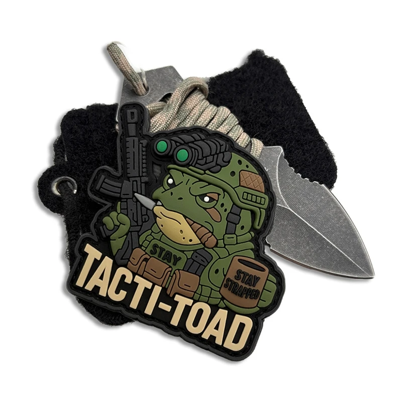 Parche luminoso de gancho y bucle de PVC de sapo, insignia moral al aire libre, insignias tácticas, parches de accesorios de ropa - imagen 5