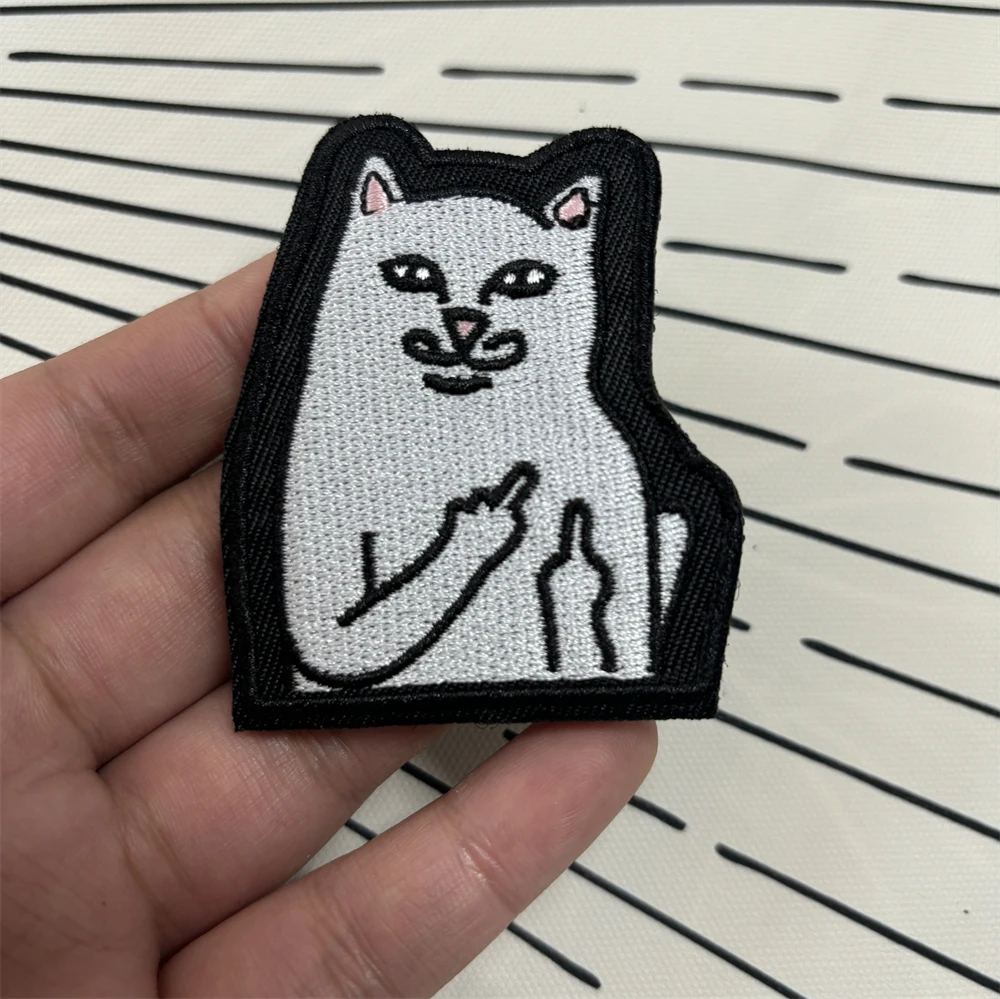 Parche bordado de moral de pato musculoso para Fitness, emblema de gancho y bucle de Animal de gato bonito, brazalete divertido para perro, mochila, pegatinas para ropa - imagen 3