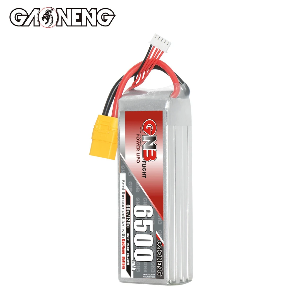 1/2 Uds GNB 4S 6500mAh 14,8 V 60C batería Lipo con T XT60 XT90 EC5 para RC FPV Drone piezas de avión 14,8 V batería recargable - imagen 5