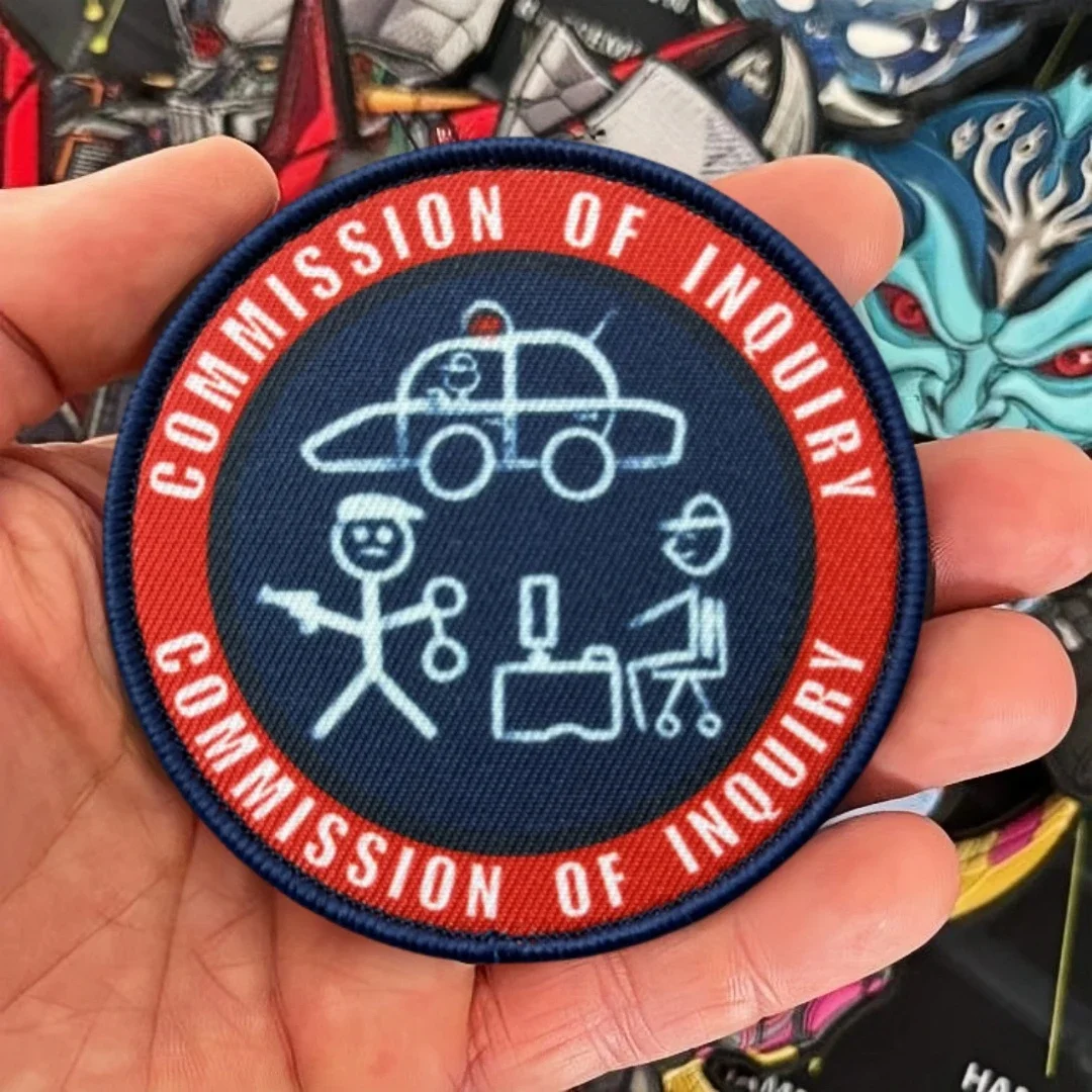 Parches de gancho y bucle impresos de la Comisión de Consulta para ropa insignia de moral táctica pegatina decorativa de mochila militar personalizada - imagen 3