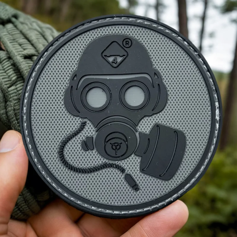 Perigo Crisis de EE. UU. Parche táctico de PVC, brazalete con gancho y bucle de calavera, insignia de moral, pegatinas decorativas para mochila, parches para ropa