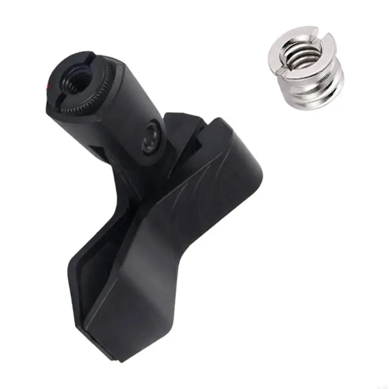 Clip soporte micrófono portátil, fácil configuración, posicionamiento ajustable para grabación óptima, abrazadera ABS - imagen 2