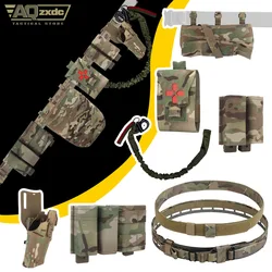 Cinturón táctico Airsoft con funda G17 ALS y bolsa portacargadores
