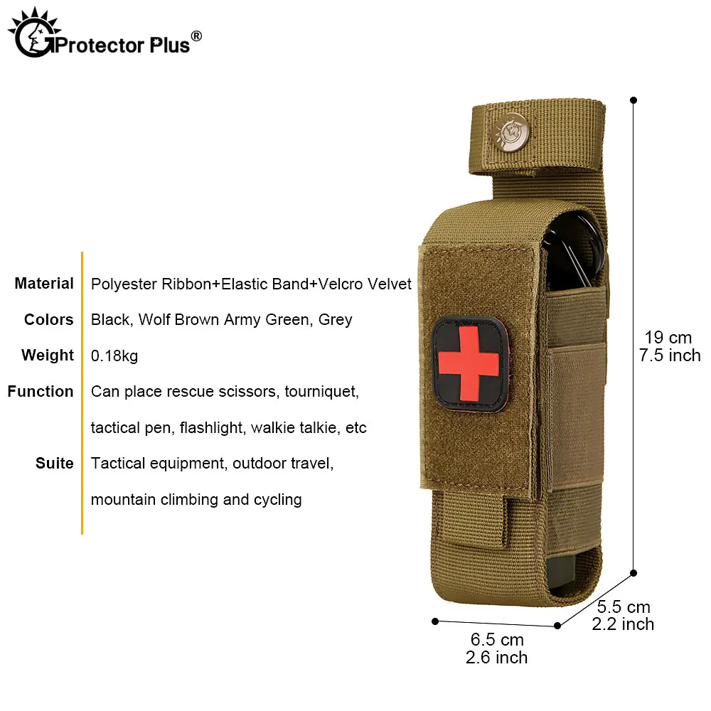 Kit de soporte de bolsa de torniquete Molle 3 en 1, IFAK EMT, tijeras para traumatismos, funda de tijera para caza militar táctica, rescate EMS - imagen 4