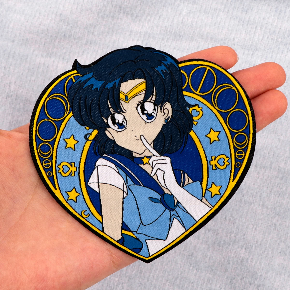 Parche bordado bonito de Anime para niñas, Parches de Manga japonesa para planchar para ropa, parches termoadhesivos para ropa, insignias para coser DIY - imagen 2
