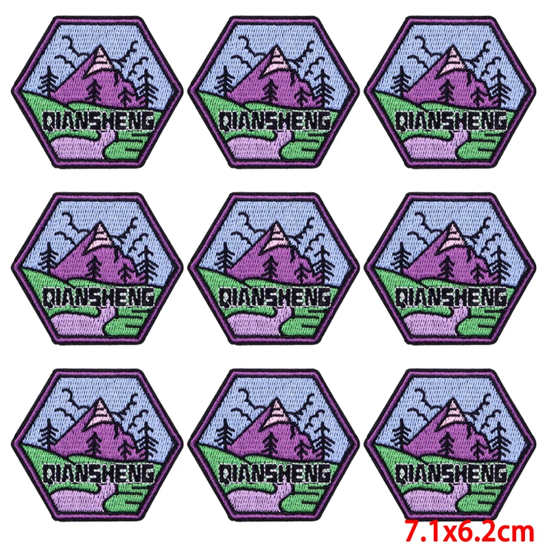 Parche termoadhesivo para ropa, Parche de aventura para acampar al aire libre, insignia para planchar, 10 unidades por lote - imagen 2