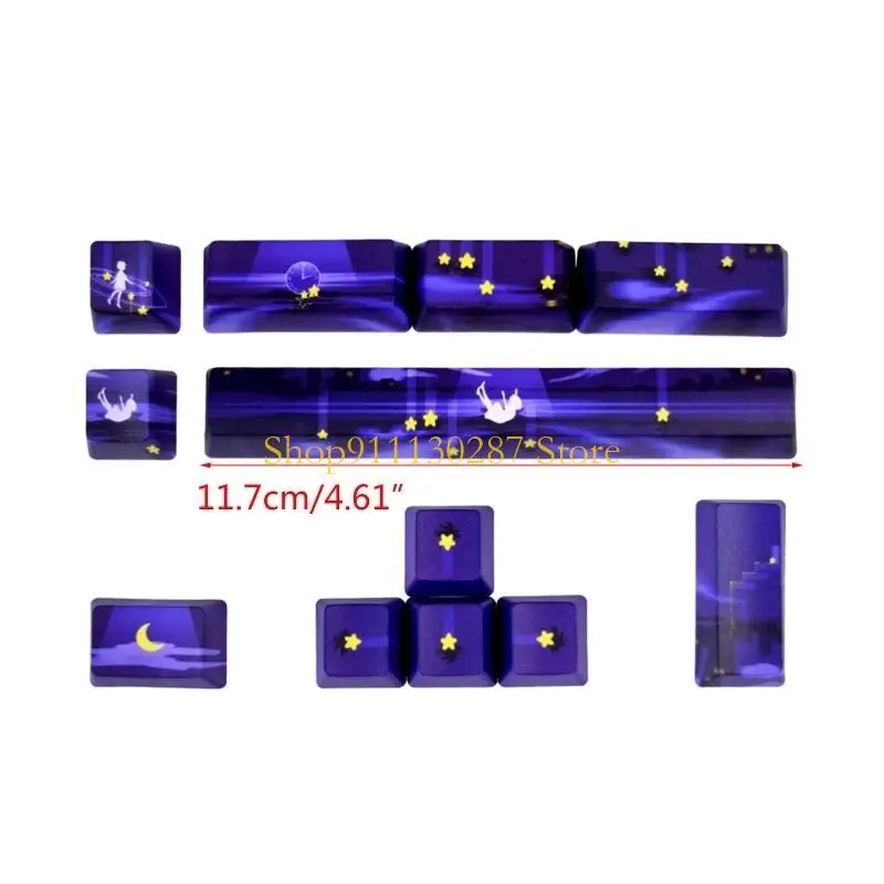J1HC 12 teclas OEM Perfil KeyCaps PBT Dye Sub Space Enter ESC Dirección KeyCap DIY SET - imagen 5