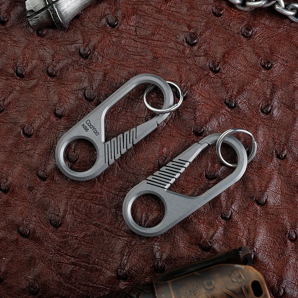 Cooyoo-llavero de aleación de titanio NS6K, juego de combinación de gancho de Metal multiusos con 6 caracteres - imagen 3