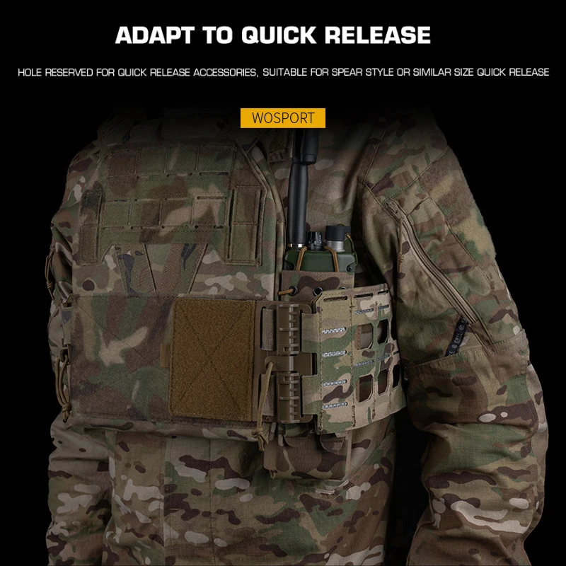 Placa colgante MOLLE de doble cara, cierre de gancho, liberación rápida, equipo extendido - imagen 4