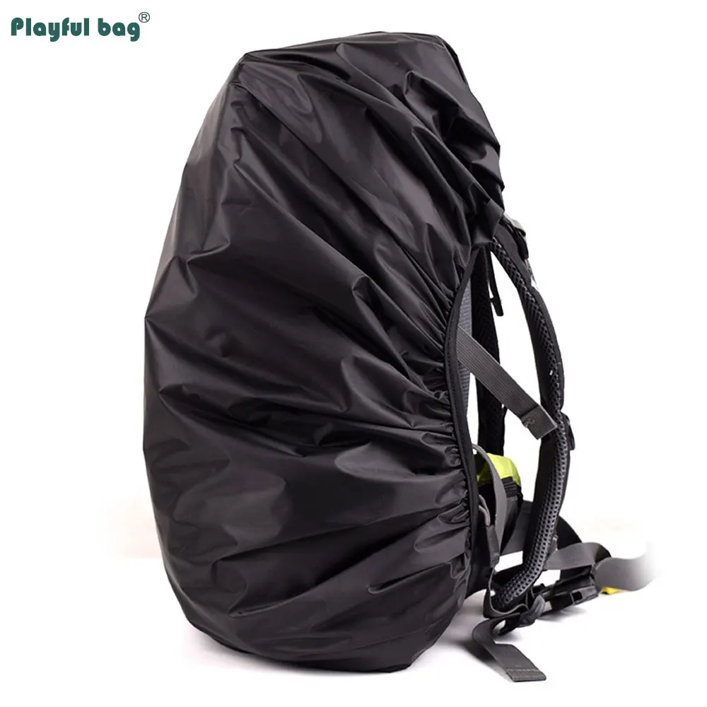 Mochila negra de 10-80L, cubierta para la lluvia, práctica bolsa para exteriores, cubierta impermeable, protección contra el polvo, bolsa de viaje ligera, escudo AVA313 - imagen 2