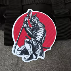 Parche táctico "el samurái y el sol", insignias de moral militar, parches con gancho, ropa, mochila, pegatinas del ejército