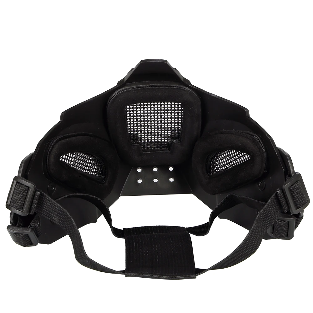 Airsoft-mascarilla protectora táctica de media cara, máscara de malla transpirable para casco rápido, para caza, Paintball CS, BB Gun Shooting - imagen 4