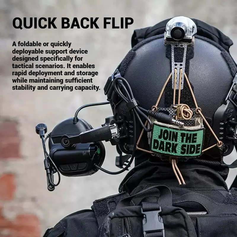 EARMOR M16 Series ARC casco soporte de pista auriculares tácticos con tapa trasera con reducción de ruido - imagen 3