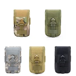 Riñonera táctica de camuflaje para exteriores, bolsa Molle para teléfono, bolsillo para acampar, senderismo, equipo CS