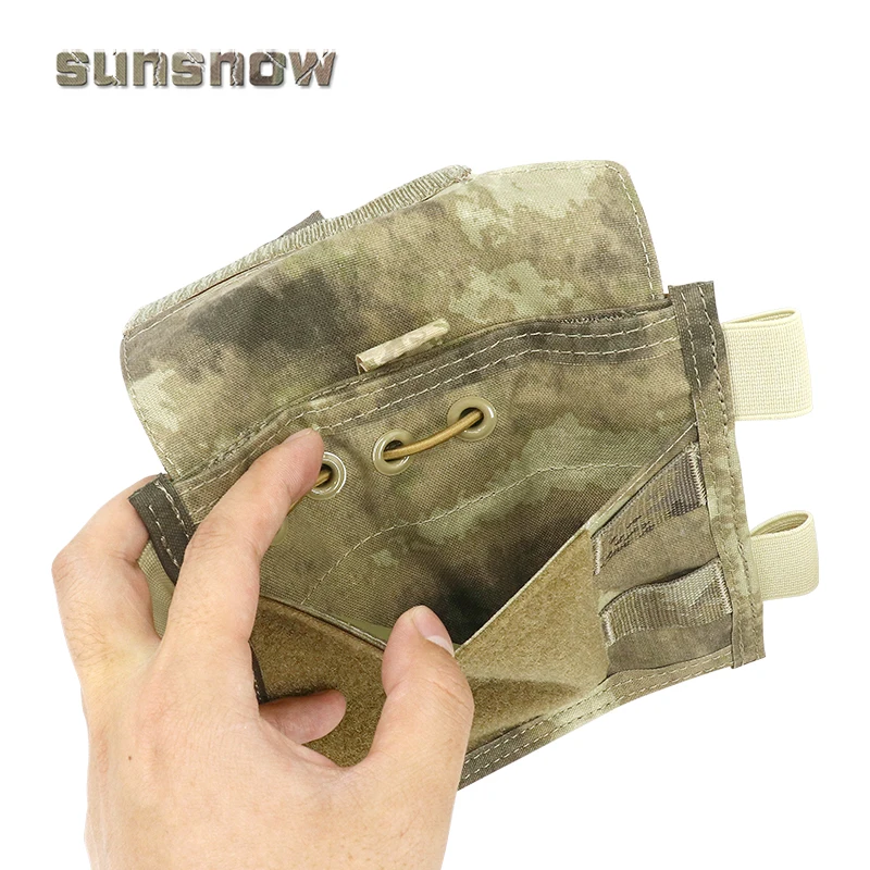 A-TACS AU táctico MOLLE administrador bolsa Panel pecho aparejo mapa bolsa chaleco de caza frontal MOLLE almacenamiento EDC herramientas bolsa - imagen 5