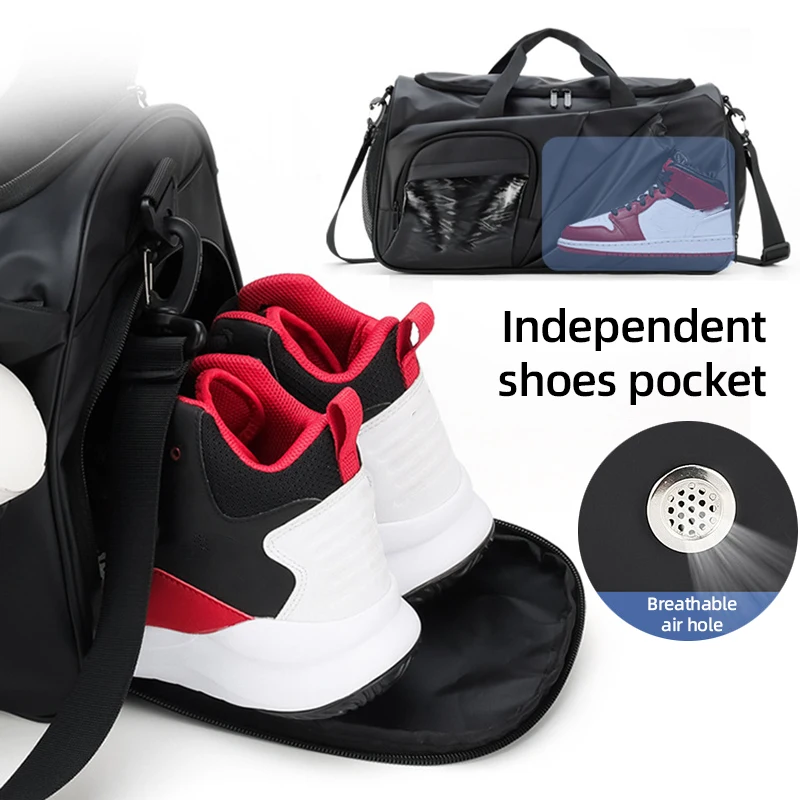 Bolsa de lona deportiva para hombre, bolsas para Yoga, gimnasio, Fitness con zapatos, bolso de viaje para natación, senderismo al aire libre, Camping, baloncesto - imagen 5