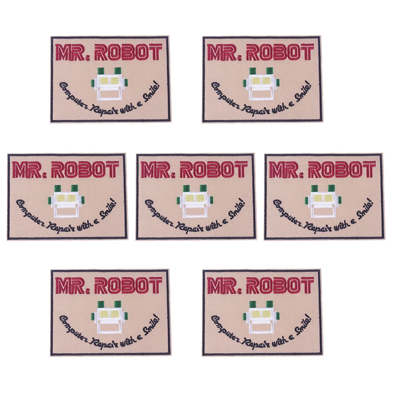 Parches termoadhesivos Mr.Robot para ropa, 10 piezas, venta al por mayor - imagen 5