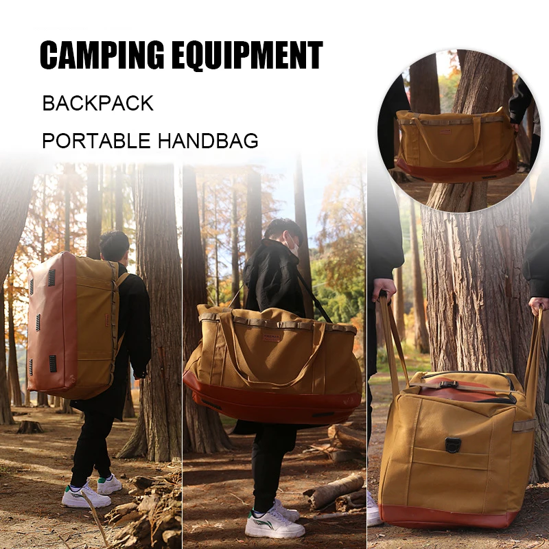 Bolsa de Camping al aire libre de gran capacidad para hombres, mochila de almacenamiento de equipo de campamento, bolso de mano, accesorios de tienda de campaña, bolso de hombro de Picnic, 53L/120L - imagen 4