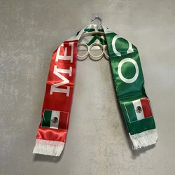 Bufanda reversible satén de México con impresión doble cara y borlas