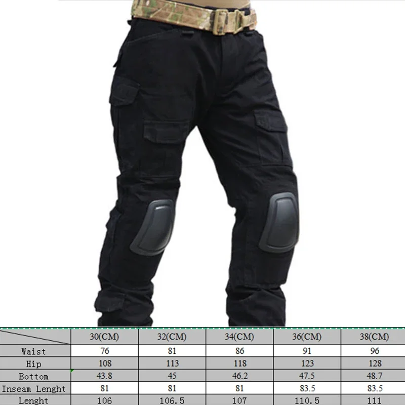 Pantalones de combate G2 Gen 2 BK para hombre, pantalones Cargo de servicio, entrenamiento de caza, ciclismo, senderismo, deportes tácticos al aire libre EM6988 - imagen 5