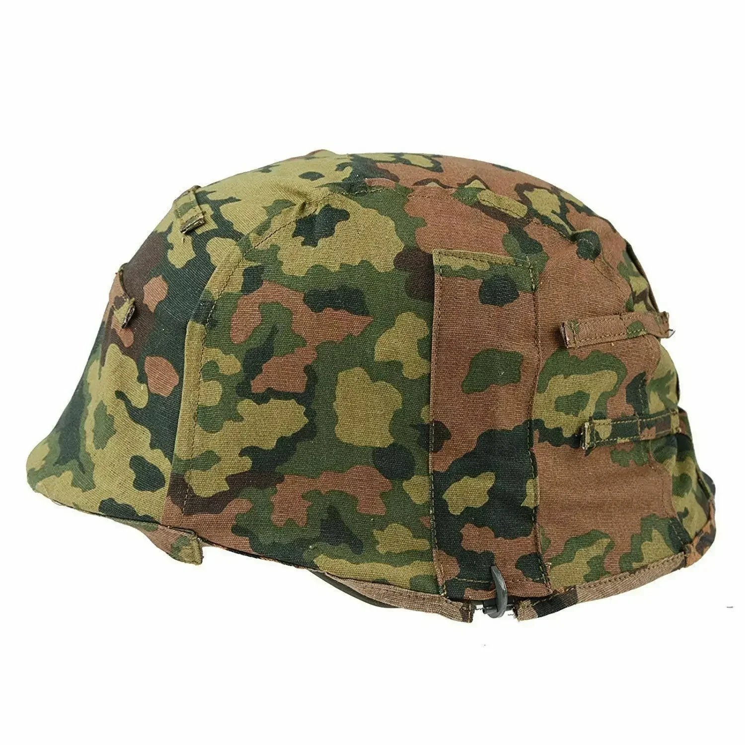 Cubierta de casco Reversible de élite alemana M35 M40 de la Segunda Guerra Mundial, cubierta de casco de camuflaje de roble para primavera y otoño, cubierta de casco de camuflaje militar SS DOT44 Stahlhelm - imagen 2