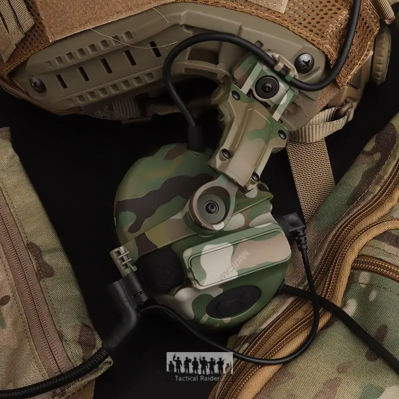 Casco táctico Camo C5, protección electrónica para camioneta, auricular colgante plegable - imagen 3