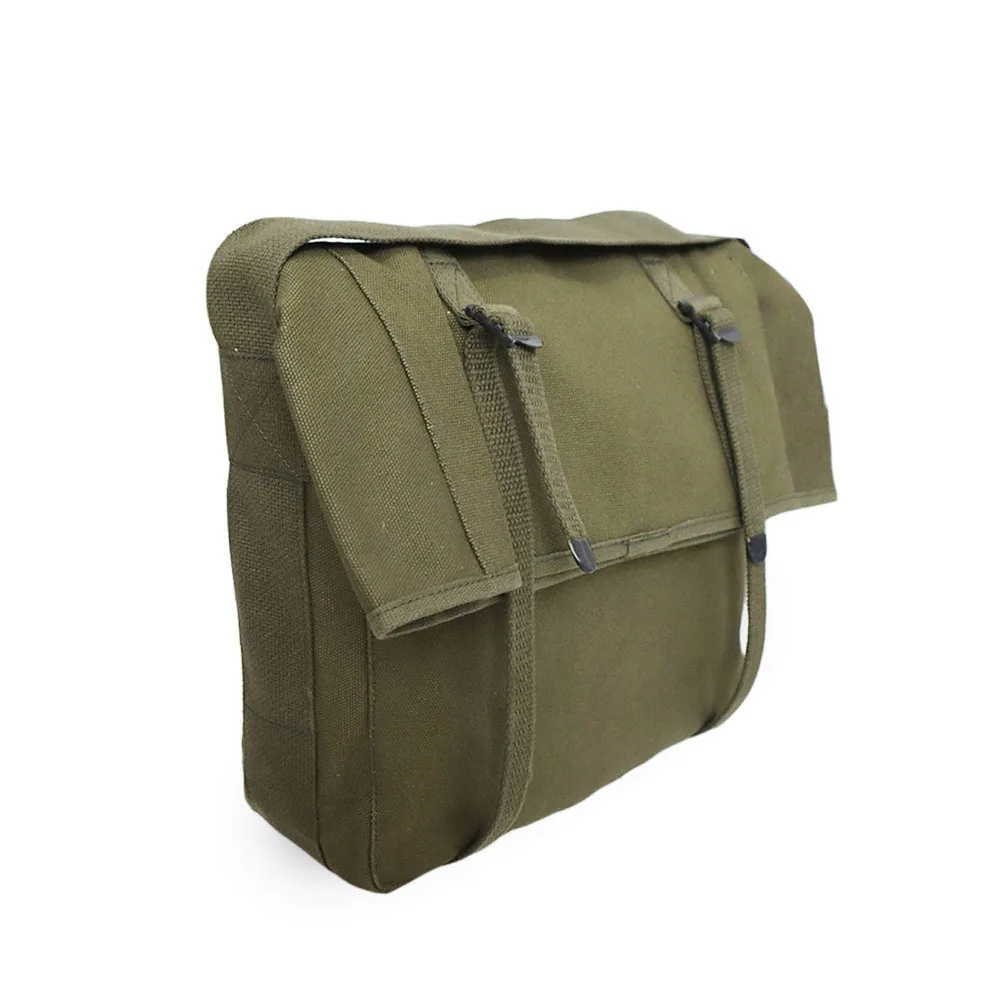 Kit de guerra de Vietnam M1944, bolsa de equipo de soldado estadounidense para hombre con bolsa de almacenamiento de cuero y algodón verde, equipo táctico