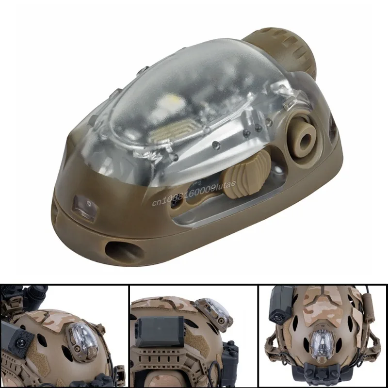 Luz de señal para casco táctico, luz estroboscópica roja/verde/azul/blanca/Ir, equipo de caza Airsoft, linterna LED auxiliar para pesca - imagen 2