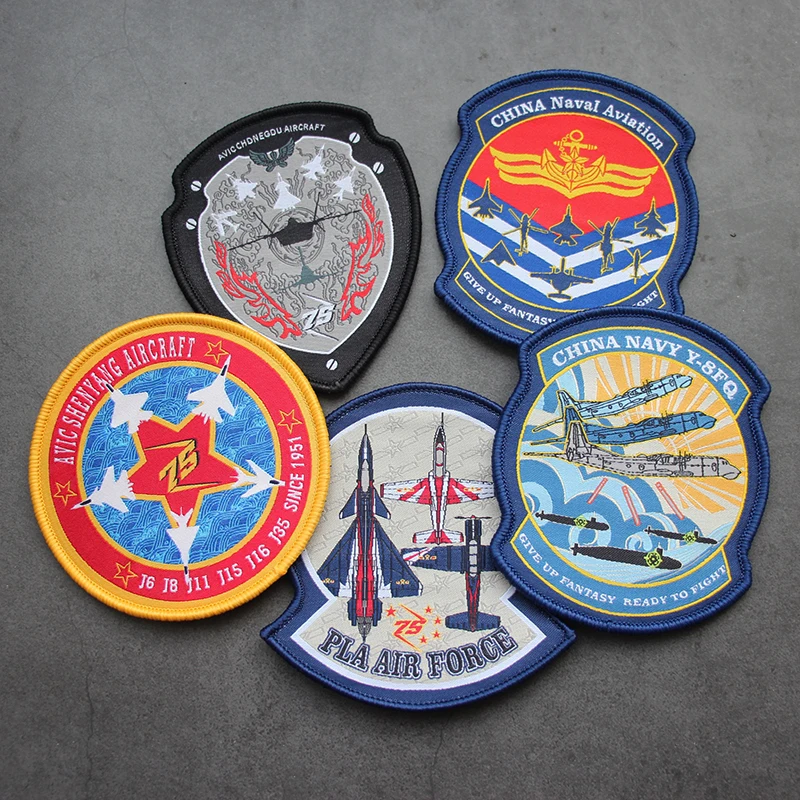 Air Show Team Embroidery Patch Transport 20 Pla Air Force Y-8FQ KJ3000 81192 Tactical Armbands for Clothing Backpack Decoration - imagen 2