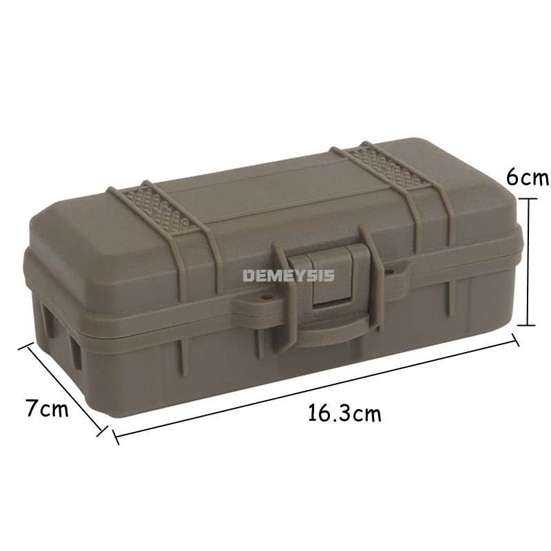 Caja de almacenamiento de linterna táctica a prueba de polvo con caja de herramientas acolchada para caza y tiro, Maleta con cerradura, estuche de accesorios de seguridad - imagen 2