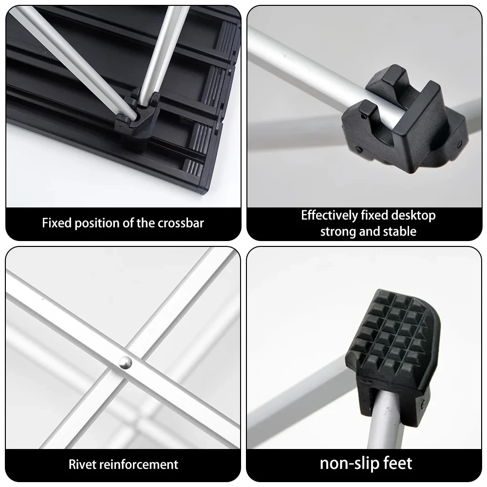 Mini mesa plegable portátil para acampar, ligera, de aluminio, para exteriores, senderismo, pesca, Picnic, playa, mochilero turístico - imagen 4