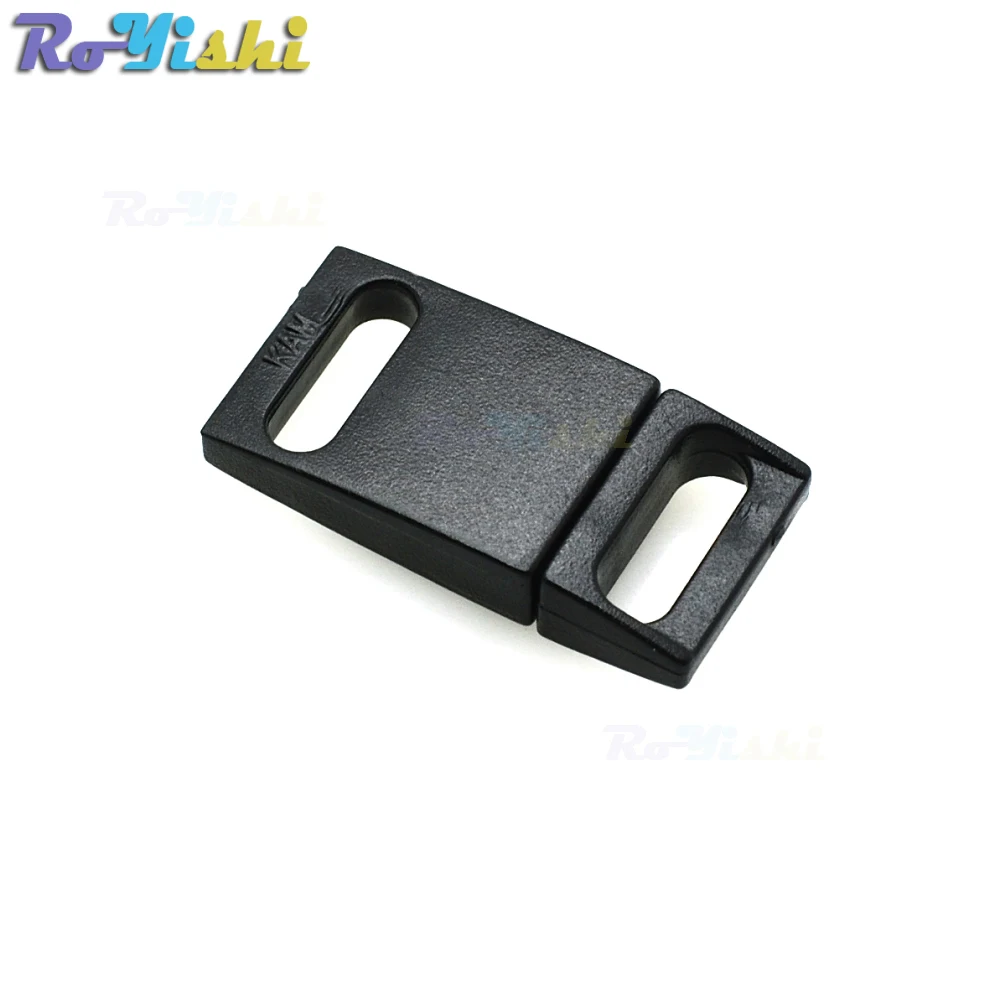 Hebillas de seguridad de plástico de 3/8 "(10mm), color negro, para sujetador, Collar de gato, correas de Paracord, accesorios de ropa - imagen 3