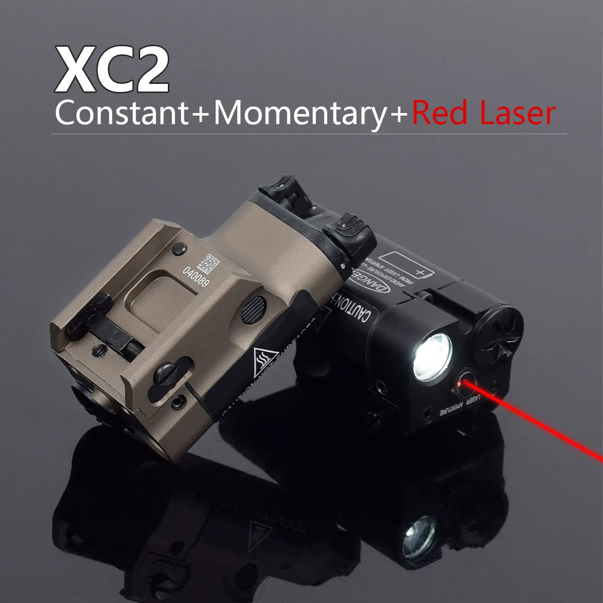 Linterna táctica XC1 XC2 compatible con Glock 17 G17 G19 P320, pistola Airsoft, accesorios de luz de explorador, riel Picatinny de 20mm - imagen 5