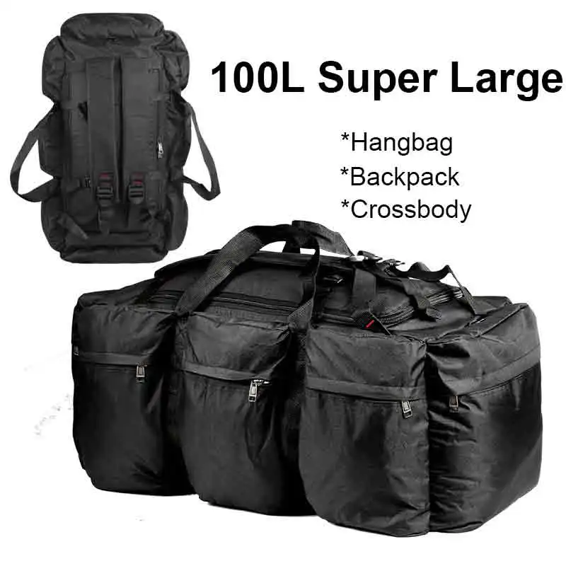 Mochila táctica de viaje al aire libre para hombre, equipaje grande de 90L, 100l, para acampar, senderismo y Trekking - imagen 3