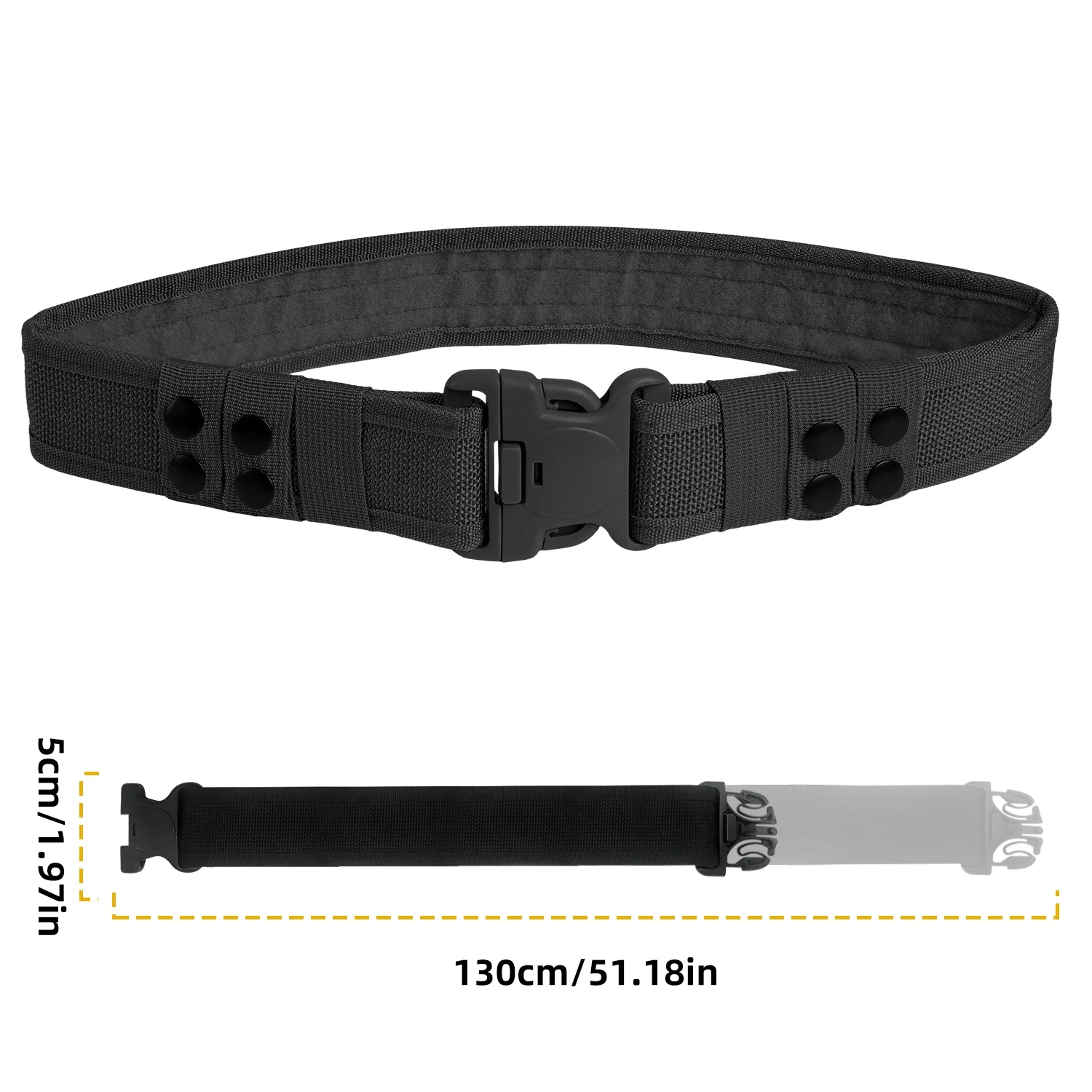 BOOIU Cinturón con hebilla multifunción para senderismo al aire libre táctico con velcro para cinturón con hebilla de entrenamiento deportivo y militar - imagen 2