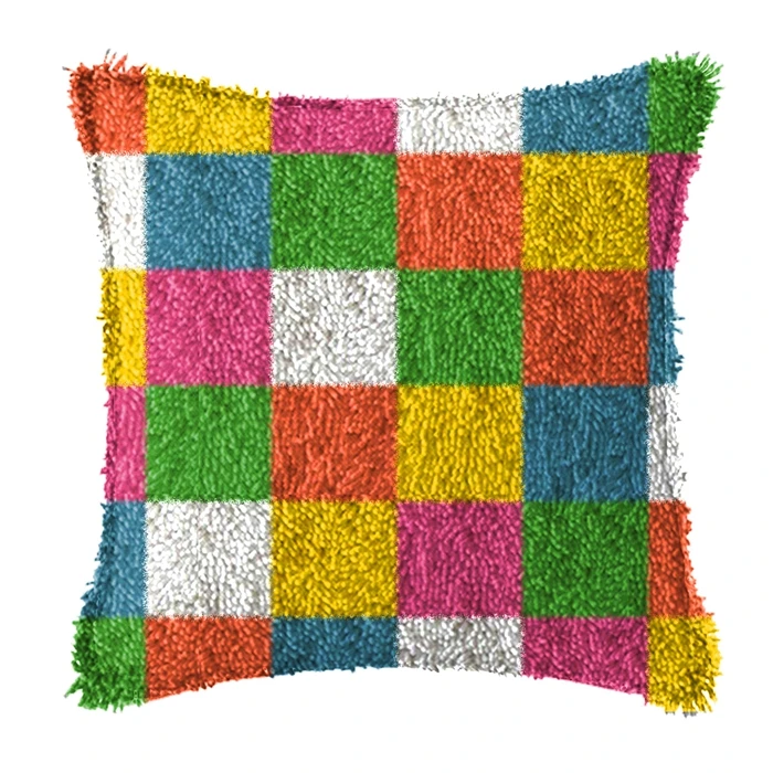 Prajna-Kit de gancho de pestillo de patrones geométricos, paquete de almohada de nudo, Kits de gancho de pestillo de bordado, juego de Fundas de cojín para costura - imagen 4