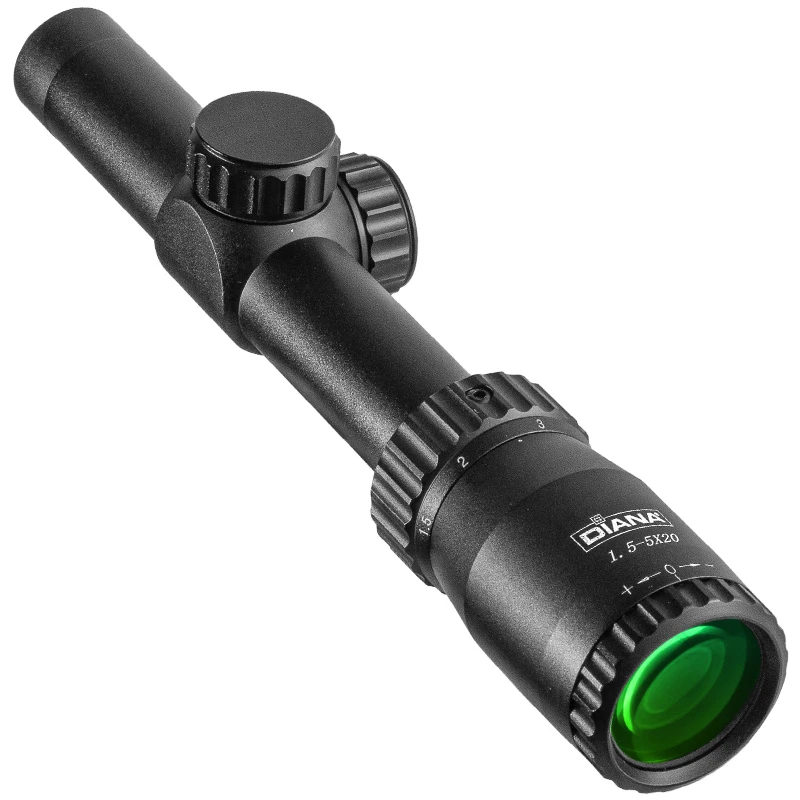 DIANA 2025 1,5-5X20 caza al aire libre arma puntería línea de punto denso diferenciación soporte interno ajustar alcance óptico de Rifle corto - imagen 5