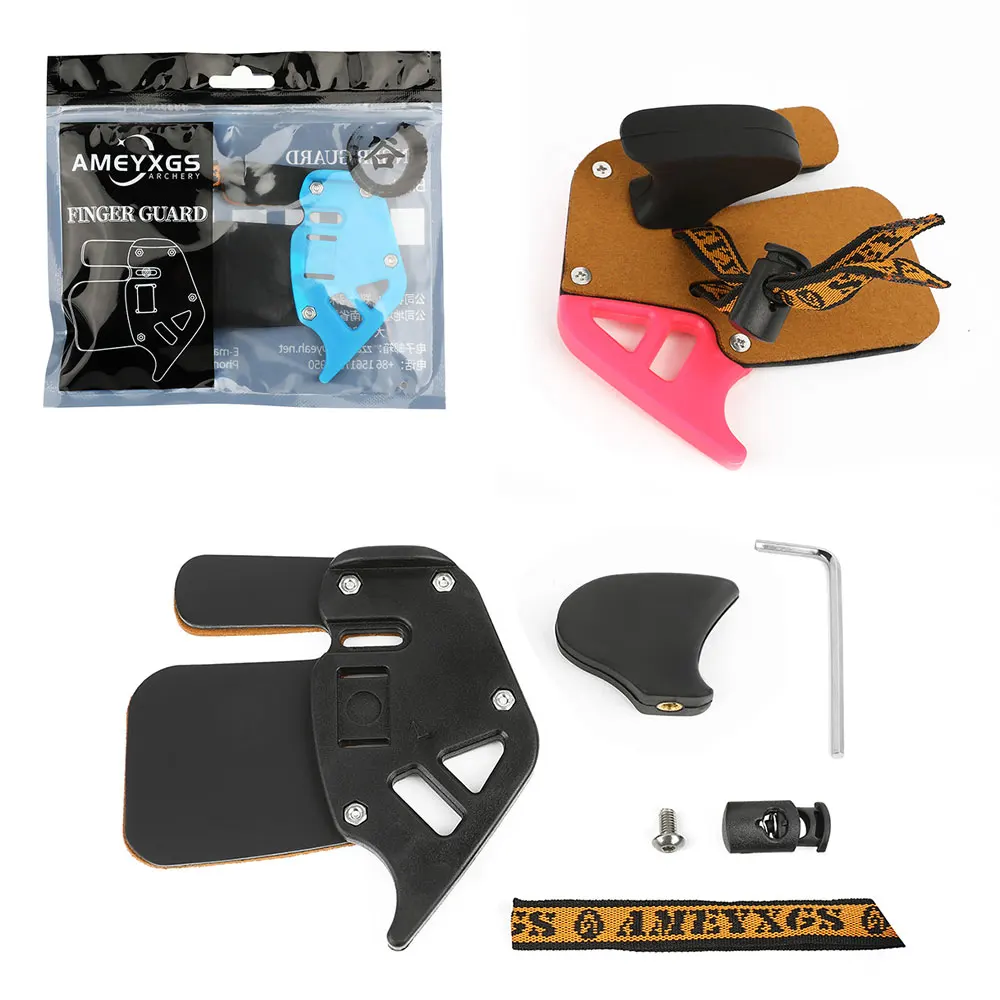Protector de dedo S/M/L, protección de dedo para tiro con arco, pestaña para dedo para arco tradicional, arco recurvo, caza, tiro, flecha, dispositivo de protección - imagen 3