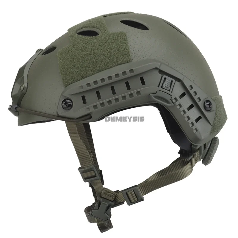 Casco táctico FAST PJ ajustable para caza al aire libre, equipo de protección para la cabeza de combate de Paintball, cascos deportivos de tiro CS Wargame - imagen 4