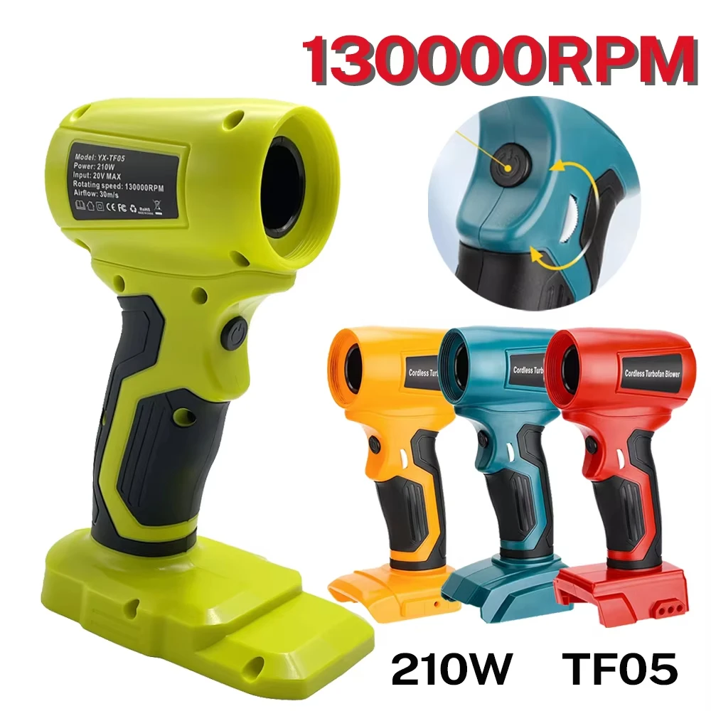 Ventilador violento de mano, colector de polvo, para ventilador inalámbrico de turbina de chorro Makita/Bosch/Dewalt/Milwaukee/Ryobi18-20V - imagen 5