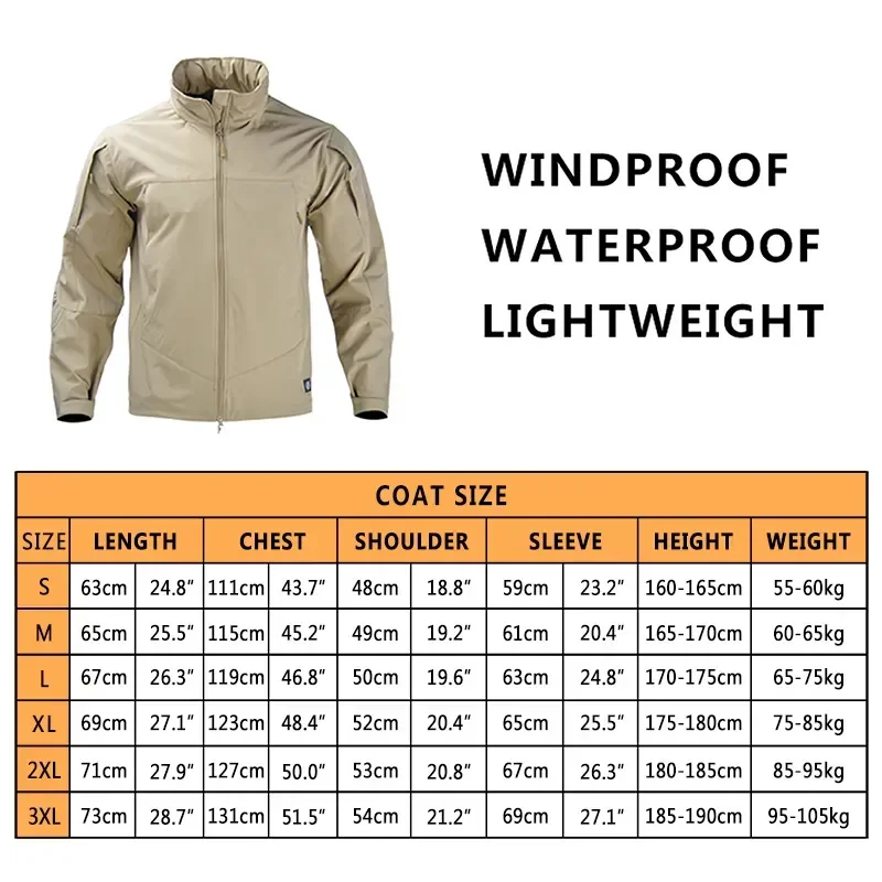 HAN WILD-chaquetas tácticas de invierno para hombre, chaqueta Softshell, abrigo de lana impermeable a prueba de viento, abrigos de trabajo verdes, caza, senderismo, rompevientos - imagen 2