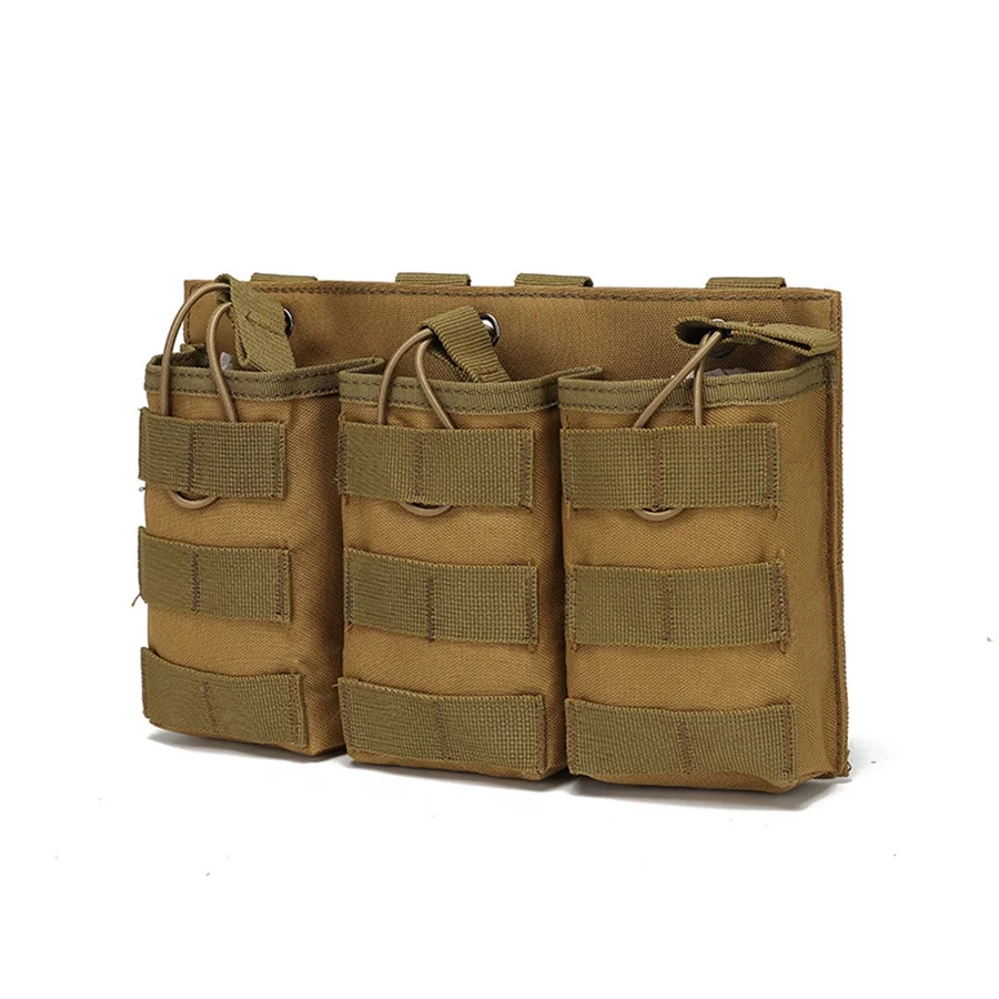 Bolsa triple de entrenamiento para artículos, chaleco de campo, bolsa de accesorios Molle, bolsa varios, bolsa de almacenamiento AK M4, bolsa para walkie talkie - imagen 2
