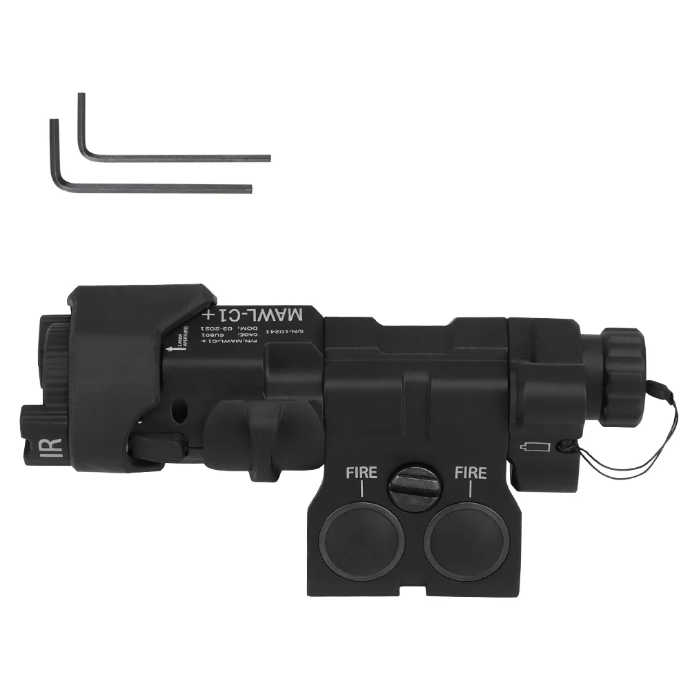 MAWL táctico C1 + caja de batería portátil para caza CR123/AAA, caja impermeable, montaje en riel, accesorios para pistola de Paintball Airsoft - imagen 3