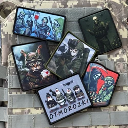 Insignia de moral con estampado de soldado táctico Chevron, brazalete táctico militar, parches de gancho y bucle, pegatinas con apliques para mochila y ropa