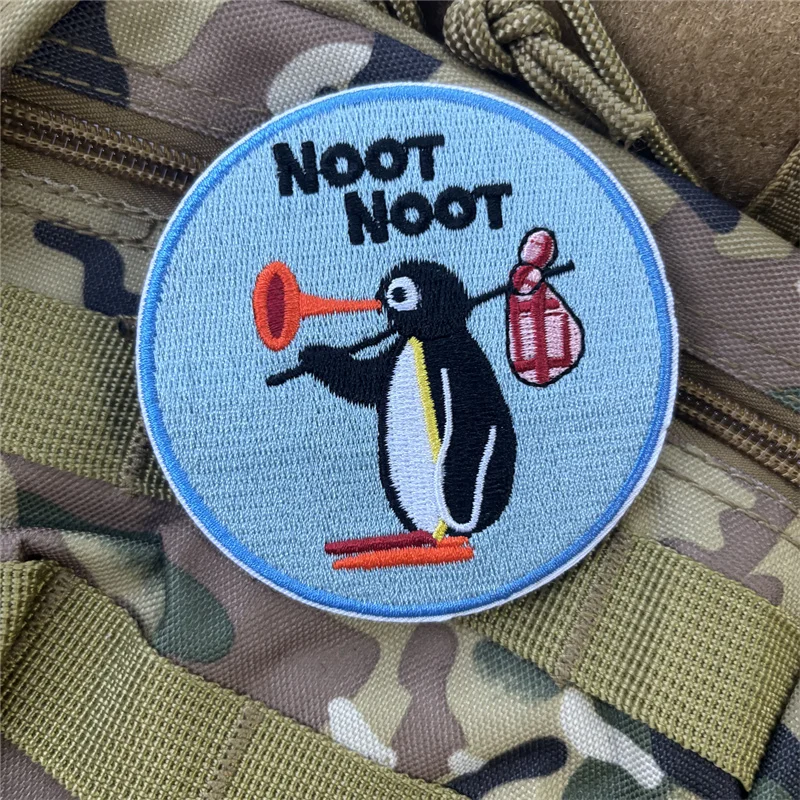 Parche bordado táctico "Penguin" para ropa, insignia de moral, parche militar con gancho, pegatinas para mochila - imagen 4