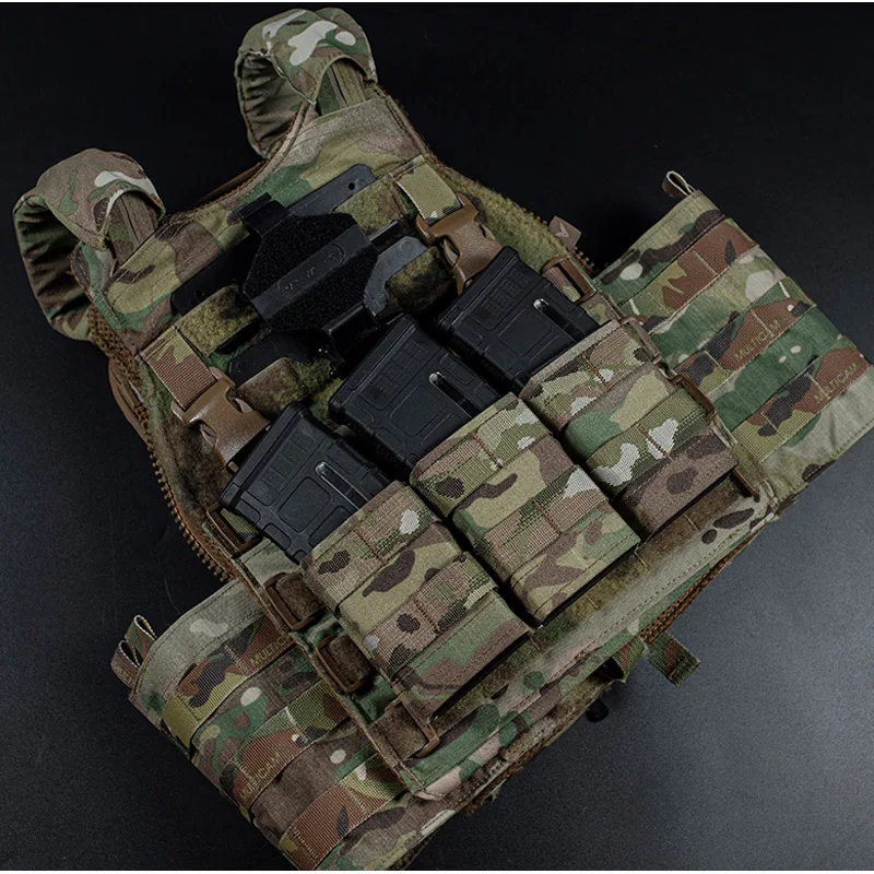 Bolsa táctica Molle de 5,56/7,62mm, Panel frontal, chaleco militar, bolsa para Rifle Mag para M4, AR15, AK47, M16, accesorios de caza - imagen 3