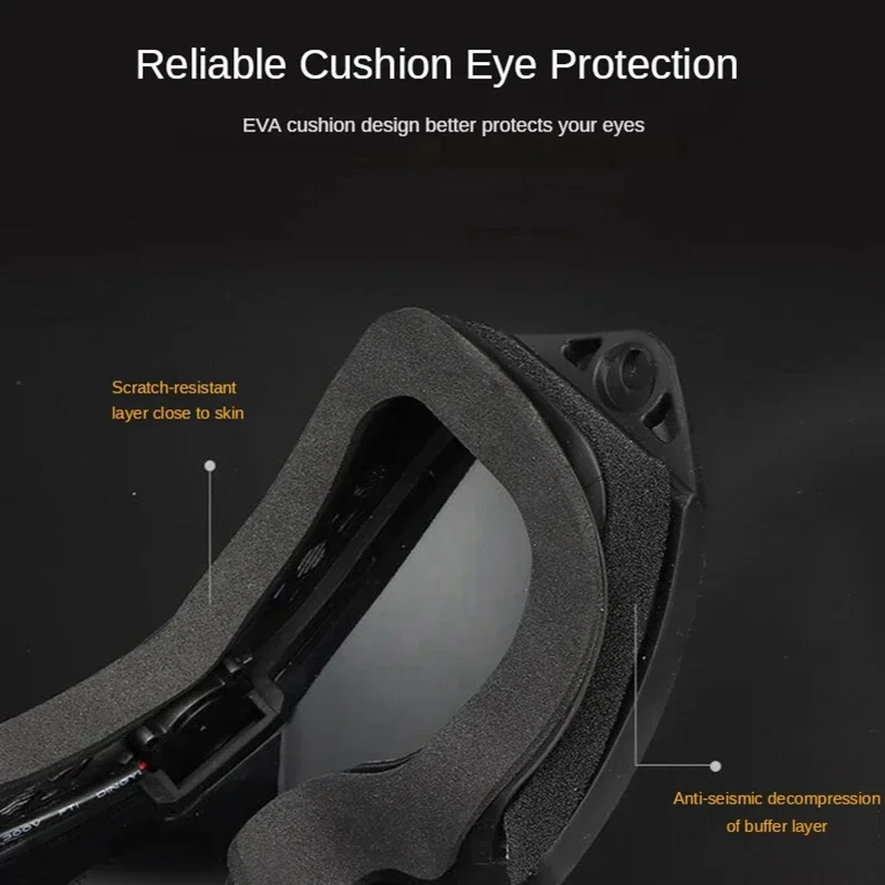 Gafas de protección para los ojos, casco táctico, gafas de tiro para juego de caza, juego de guerra, gafas de Paintball - imagen 3