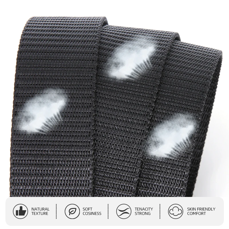 Cinturón táctico genuino de liberación rápida para exteriores, accesorios deportivos de nailon Real suave, cinturón negro para hombres y mujeres - imagen 5