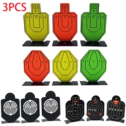 3 uds objetivos de tiro de Metal Airsoft BB objetivo de bala pequeño objetivo de tiro portátil para Rifle de aire pistola rango de tiro al aire libre
